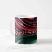 Klassischer Becher mit stilvollem abstraktem Grafi Kaffeetasse (Vorderseite Links)