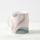 Klassischer Becher mit stilvollem abstraktem Grafi Kaffeetasse (Vorderseite Links)