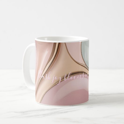 Klassischer Becher mit stilvollem abstraktem Grafi Kaffeetasse (Vorderseite Links)