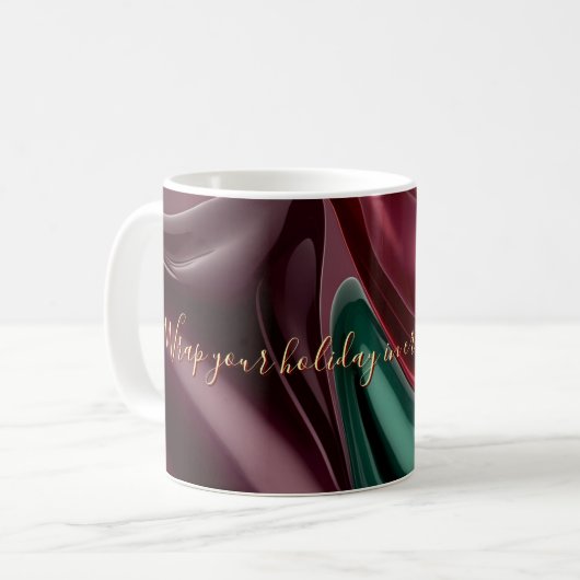 Klassischer Becher mit stilvollem abstraktem Grafi Kaffeetasse (Vorderseite Links)