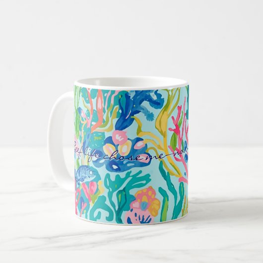 Klassischer Becher mit stilvoller Grafik Kaffeetasse (Vorderseite Links)
