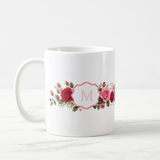 Klassischer Becher - Muttertagsrose Kaffeetasse (Links)