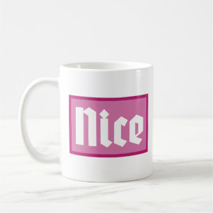 Klassischer Becher Schöne rosa Box Typografie Kaffeetasse