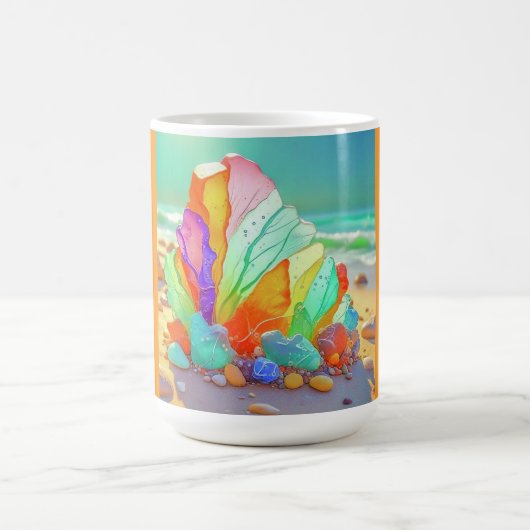 Klassischer Becher (Strandglas-11) Kaffeetasse (Mittel)