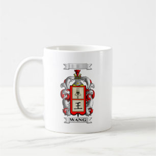 Klassischer Becher Wang Nachname und Schild Kaffeetasse