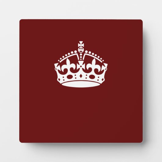 Klassischer Behalt von Calm Crown auf Burgund Red Fotoplatte (Vorderseite)