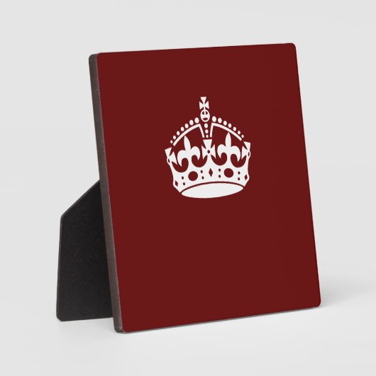 Klassischer Behalt von Calm Crown auf Burgund Red Fotoplatte (Vorderseite)