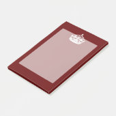 Klassischer Behalt von Calm Crown auf Burgund Red Post-it Klebezettel (angewinkelt)