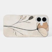 Klassischer Beige Bud iPhone 16 Hülle (Rückseite (Horizontal))