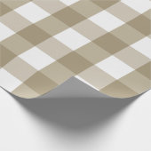Klassischer Beige Büffel-Karo Geschenkpapier (Ecke)