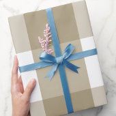 Klassischer Beige Büffel-Karo Geschenkpapier