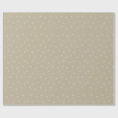 Klassischer Beige Polka Dot Geschenkpapier (Flach)