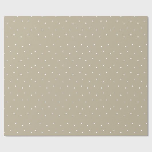 Klassischer Beige Polka Dot Geschenkpapier (Flach)