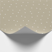 Klassischer Beige Polka Dot Geschenkpapier (Ecke)