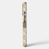 Klassischer Beiger Damast Case-Mate iPhone Hülle (Rückseite / Links)