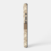 Klassischer Beiger Damast iPhone Hülle (Linke Seite)