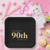 Klassischer, benutzerdefinierter, schwarzer Text, Pappteller (Party)