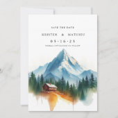 Klassischer Berg Save The Date (Vorderseite)