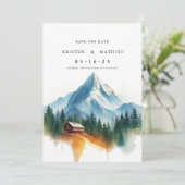 Klassischer Berg Save The Date (Stehend Vorderseite)