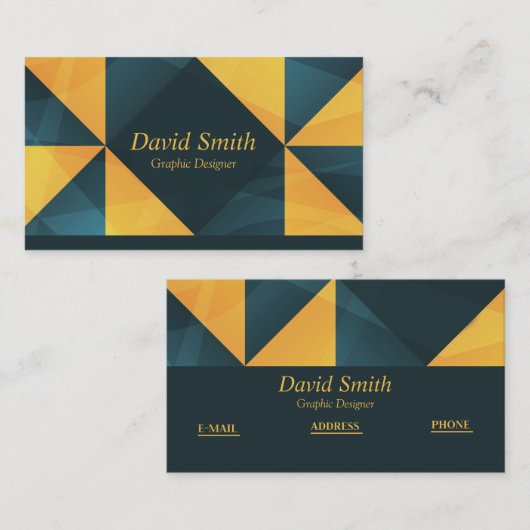 Klassischer Beruflicher Grafikdesigner Visitenkarte (Vorne/Hinten)