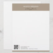 Klassischer Beruflicher QR-Code, kundenspezifisch  Briefbogen (Vorne/Hinten)