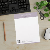 Klassischer Beruflicher QR Code Lavender Briefbogen