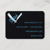 Klassischer beruflicher Ständer aus Schwarz Visitenkarte (Rückseite)