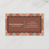 Klassischer Beruflicher Veranstaltungsplaner Visitenkarte (Rückseite)