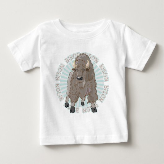 Klassischer Bison Baby T-shirt (Vorderseite)
