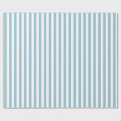Klassischer Blau gestreifter Weihnachten Geschenkpapier (Flach)