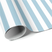 Klassischer Blau gestreifter Weihnachten Geschenkpapier (Rolleneckpunkt)