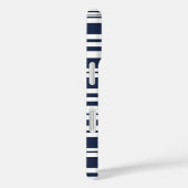 Klassischer blau-weißer Streifen Case-Mate iPhone Hülle (Rückseite / Rechts)