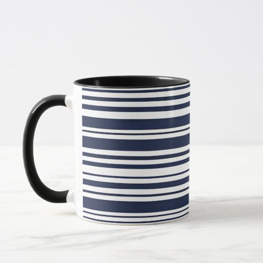 Klassischer blau-weißer Streifen Tasse (Links)