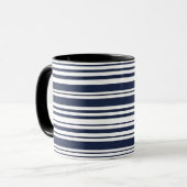 Klassischer blau-weißer Streifen Tasse (Vorderseite Links)