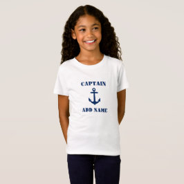 Klassischer Blaue Ankerplatz und Name/Rank der Mar T-Shirt