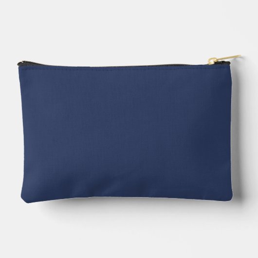 Klassischer Blauer Eleganter Blumenstrauß Minimal Zubehörtasche (Rückseite)