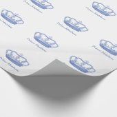 Klassischer blauer Prinz Crown Geschenkpapier (Ecke)