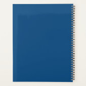 Klassischer blauer Sonnenblumen-Hochzeitsplaner Planer (Rückseite)