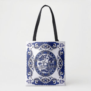 Klassischer blauer Weide-China-Entwurf Tasche