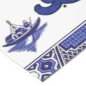 Klassischer blauer Weide-China-Entwurf Tischdecke (Schrägansicht)