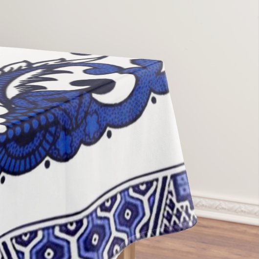 Klassischer blauer Weide-China-Entwurf Tischdecke (Beispiel)