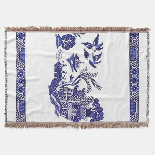 Klassischer blauer Weide-Entwurf Decke (Vorderseite)