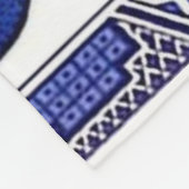 Klassischer blauer Weide-Entwurf Fleecedecke (Ecke)