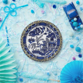 Klassischer blauer Weide-Entwurfs-Papier-Teller Pappteller (Party)