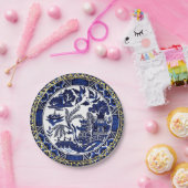 Klassischer blauer Weide-Entwurfs-Papier-Teller Pappteller (Party)