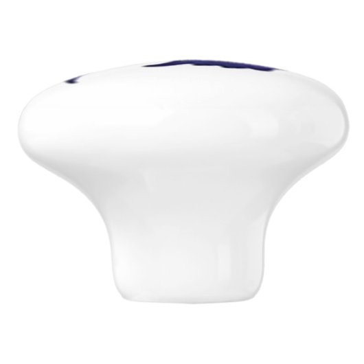 Klassischer blauer Weide-Vogel-Entwurf Keramikknauf (Seitenansicht)