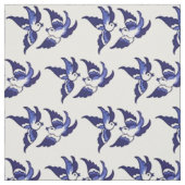 Klassischer blauer Weide-Vogel-Entwurf Stoff (Muster)