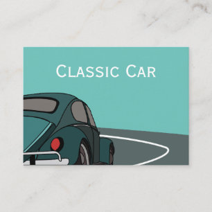 Klassischer Blauton Auto Visitenkarte