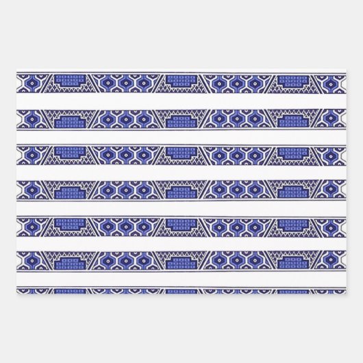 Klassischer Blauwild und Vogelarten Geschenkpapier Set (Vorderseite 3)