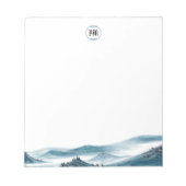 Klassischer Blick auf das blaue Weiße Gebirge Notizblock (Vorderseite)